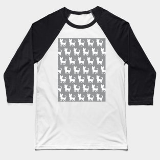 Chihuahua silhouette print (large) gray Baseball T-Shirt